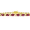 18ct Yellow Gold Ruby and Diamond Bracelet