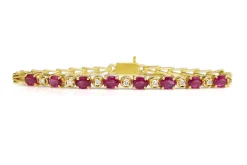18ct Yellow Gold Ruby and Diamond Bracelet