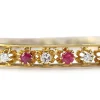 14ct Yellow Gold Ruby and Diamond Bangle