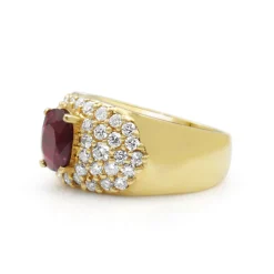 18ct Yellow Gold Ruby and Diamond Ring