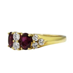 18ct Yellow Gold Ruby and Diamond Ring