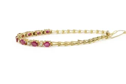 18ct Yellow Gold Ruby and Diamond Bracelet