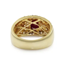 18ct Yellow Gold Ruby and Diamond Ring
