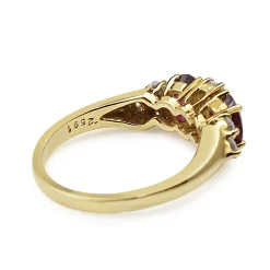 18ct Yellow Gold Ruby and Diamond Ring