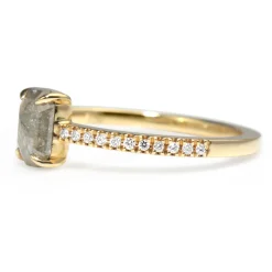 18ct Yellow Gold Salt and Pepper Diamond Ring