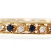 14ct Yellow Gold Sapphire and Diamond Bangle