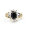 9ct Yellow Gold Sapphire and Diamond Ring