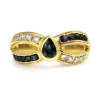 18ct Yellow Gold Sapphire and Diamond Vintage Ring