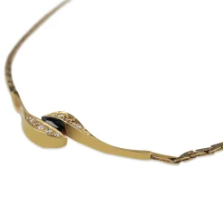 9ct Yellow Gold Sapphire and Diamond Necklace
