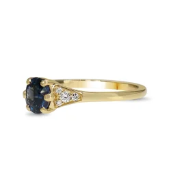 18ct Yellow Gold Sapphire and Diamond Ring