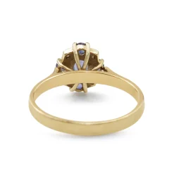9ct Yellow Gold Sapphire and Diamond Vintage Ring