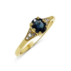 18ct Yellow Gold Sapphire and Diamond Ring