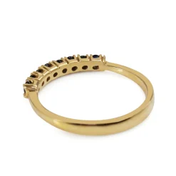 9ct Yellow Gold Sapphire Band Ring