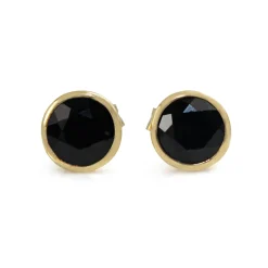 9ct Yellow Gold Sapphire Stud Earrings