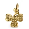 9ct Yellow Gold Shamrock Charm Pendant