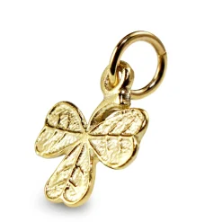 9ct Yellow Gold Shamrock Charm Pendant