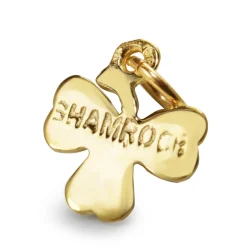 9ct Yellow Gold Shamrock Charm Pendant