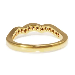 18ct Yellow Gold Shaped Diamond Band