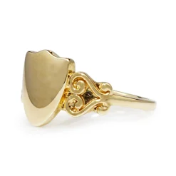 9ct Yellow Gold Shield Signet Ring