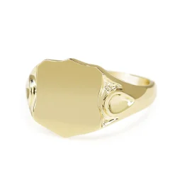18ct Yellow Gold Shield Signet Ring