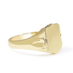 18ct Yellow Gold Shield Signet Ring
