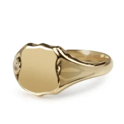 9ct Yellow Gold Shield Style Signet Ring
