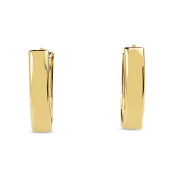 9ct Yellow Gold Small Flat Hoop Earrings