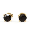 9ct Yellow Gold Smokey Quartz Stud Earrings