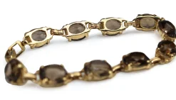 14ct Yellow Gold Smokey Quartz Bracelet