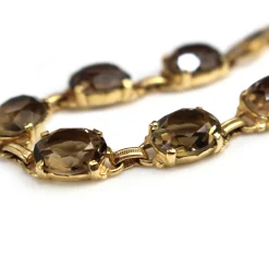 14ct Yellow Gold Smokey Quartz Bracelet