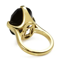 18ct Yellow Gold Smokey Quartz Solitaire Ring