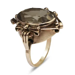 9ct Yellow Gold Smoky Quartz Ring