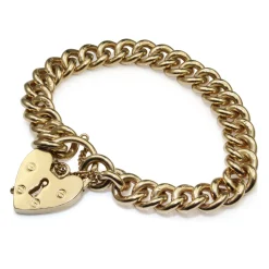 9ct Yellow Gold Solid Curb Link Bracelet