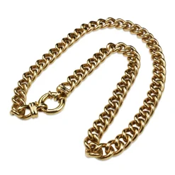 9ct Yellow Gold Solid Curb Link Necklace with Bolt Clasp