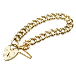 9ct Yellow Gold Solid Curb Link Bracelet