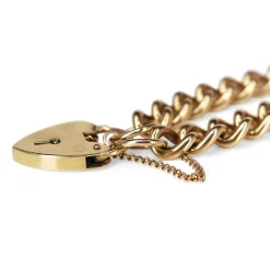 9ct Yellow Gold Solid Curb Link Bracelet