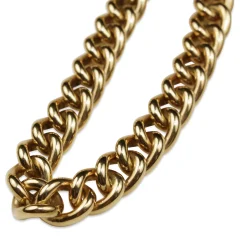 9ct Yellow Gold Solid Curb Link Necklace with Bolt Clasp