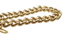 9ct Yellow Gold Solid Curb Link Bracelet