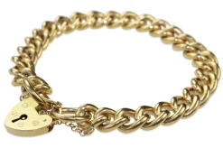 18ct Yellow Gold Solid Curb Link Bracelet