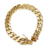 14ct Yellow Gold Solid Flat Curb Link Bracelet