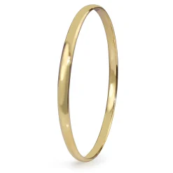 18ct Yellow Gold Solid Round Bangle