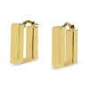 18ct Yellow Gold Square Style Hoop Earrings