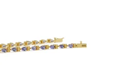 14ct Yellow Gold Tanzanite Bracelet