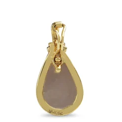 14ct Yellow Gold Teardrop Mabé Pearl and Diamond Pendant / Enhancer