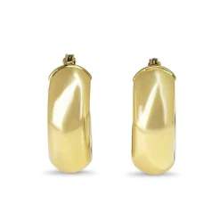 18ct Yellow Gold Thick Hoop Earrings