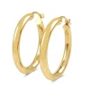 9ct Yellow Gold Thick 27mm Hoop Earrings