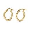 9ct Yellow Gold Thin 15mm Hoop Earrings