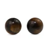 9ct Yellow Gold Tiger Eye Stud Earrings