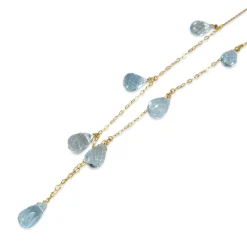 18ct Yellow Gold Topaz Briolette Necklace