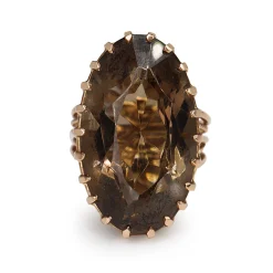 14ct Yellow Gold Topaz Cocktail Ring